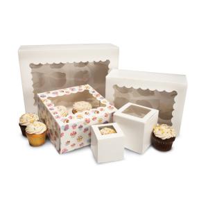 Quality Single Mini Kraft Paper Cupcake Cake Boxes 2 4 6 12 Holes For Wedding Christmas wholesale