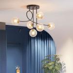 Modern Glass Ball Chandeliers for Dining Room Kitchen Living Room Bedroom