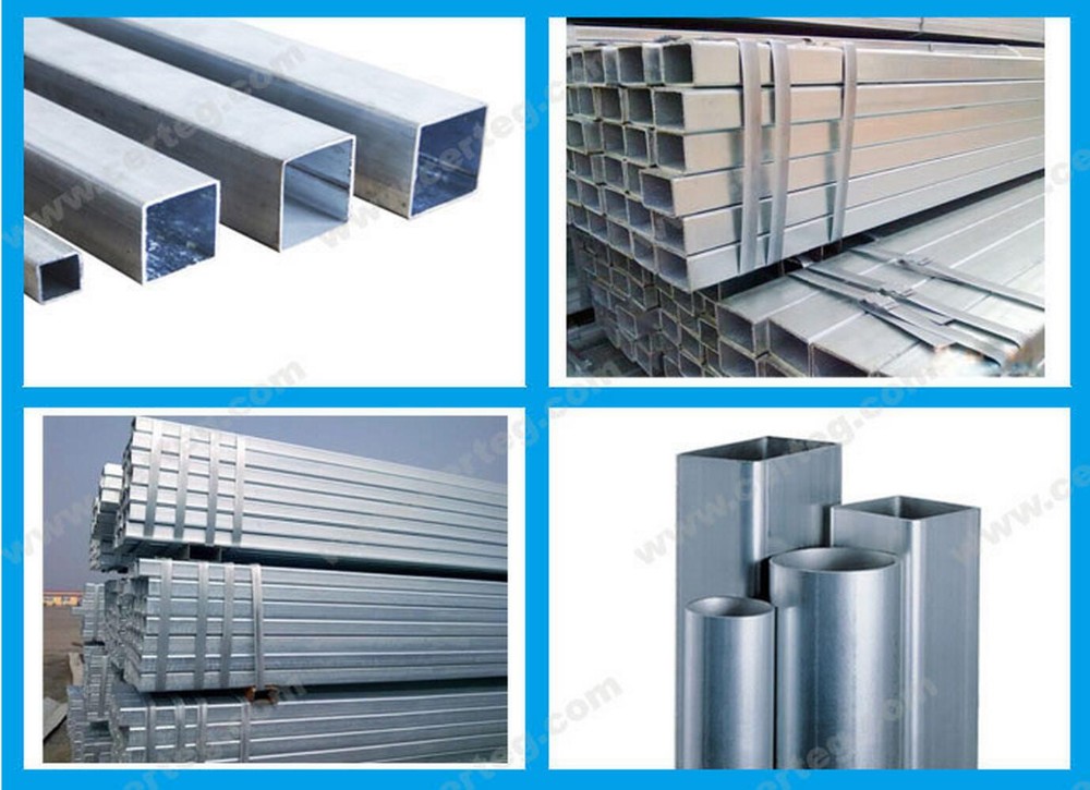 Galvanized steel/gi rectangular hollow section weight/carbon steel pipe price