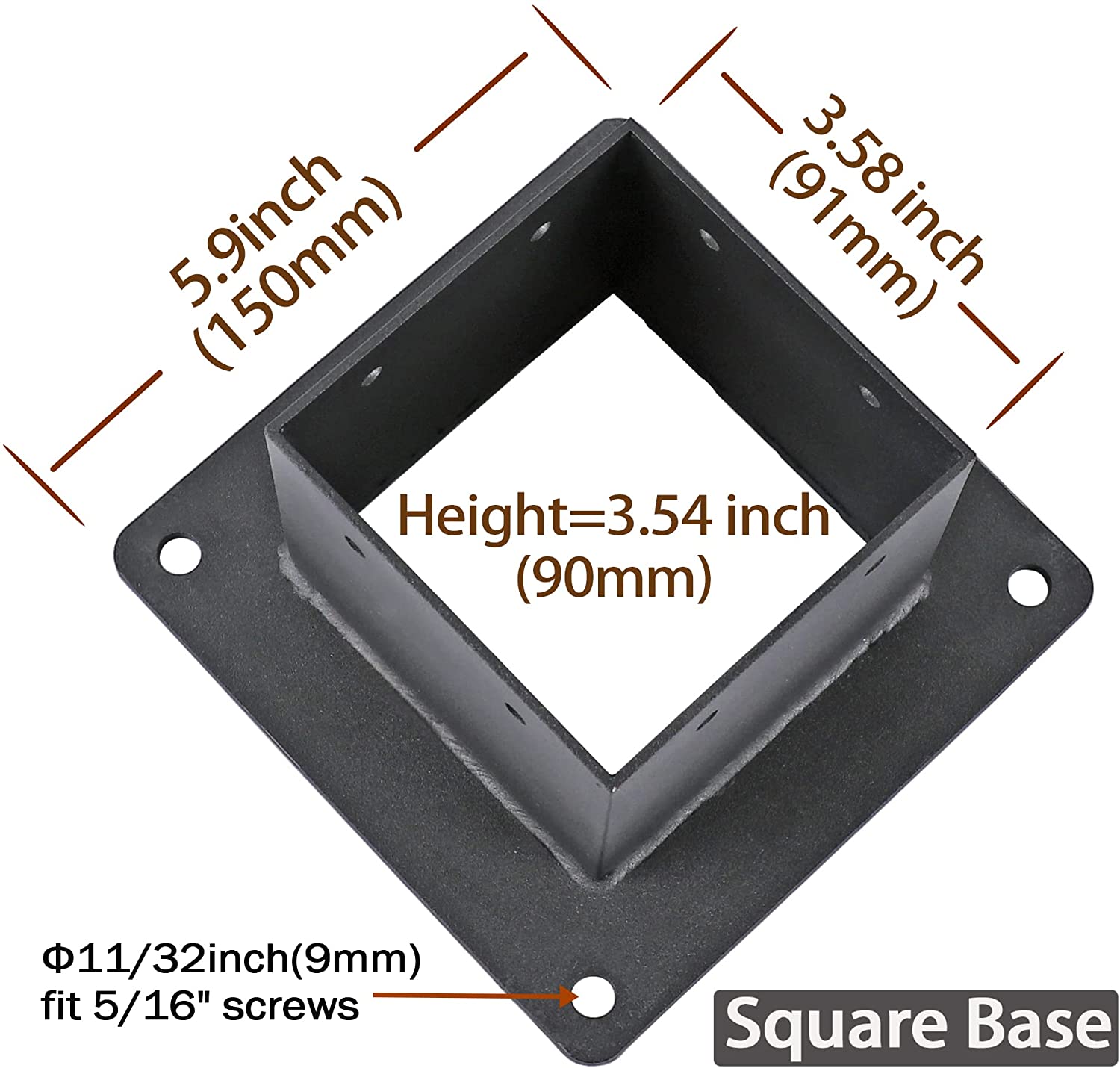 Enhance Your Outdoor Area with Nonstandard Wood Deck Fence Post Base Pergola Brackets