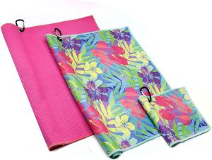 Quality Custom Logo Soft Microfiber Golf Waffle Towel Plain Dyed wholesale