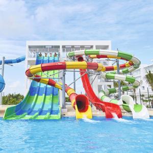 Quality Swimming Pool Fiberglass Colorful Water Park Slide For Adult wholesale