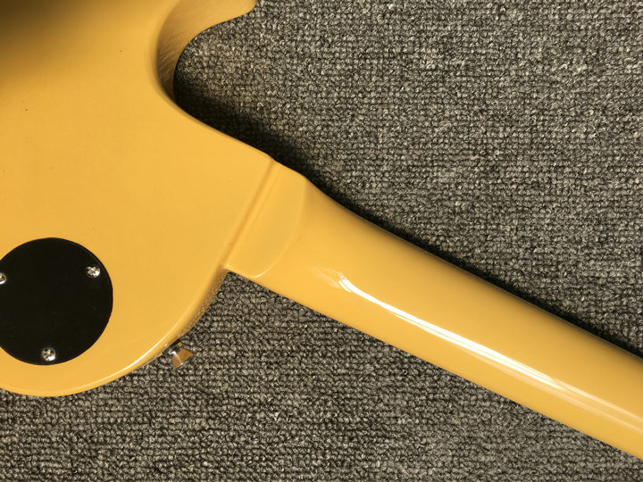 Lp Junior electric guitar yellow color one piece bridge P90 pickups 22 dot inlay frets LP guitar