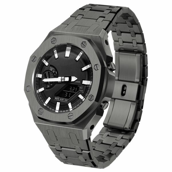 Casio Ga2100 G Shock Watch Case All Stainless Steel Bezel Strap And Metal Watch