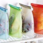Fancy reusable silicone food storage bag large food storage bag fresh food fruit