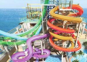 Quality Water Park Spiral Colorful Water Slide Safety Steel Bracket For Aqua Park wholesale