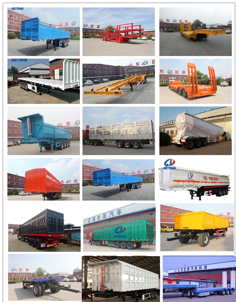 2/3 Axle Dump Draw Bar Trailer Full Trailer with 6000*2500* 1500 1500 mm Size
