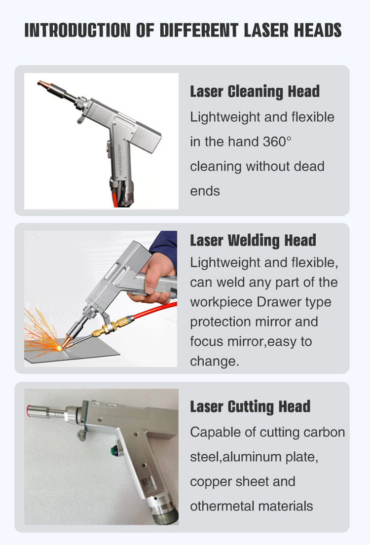 Handheld Laser Welding Machine 4 in 1 for Metal Stainless Steel Aluminum 2000W Raycus IPG JPT Max Optional