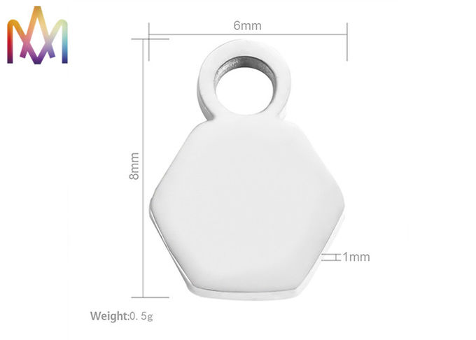 Pentagon Engraved Charm Tags