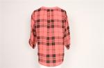 100% Polyester Ladies Plaid Sweatshirts red and black Plaid Pullover Hoodie