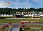 Outside High Peak Tents With Transparent PVC Cover Customized Size