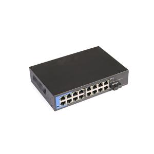 Quality 1 Fiber Port 16 RJ45 Fiber Optic Ethernet Media Converter 10/100/1000M Data Rate wholesale