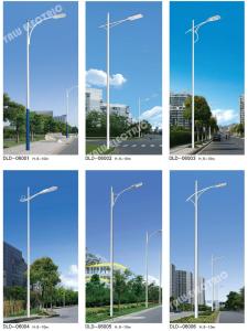 Quality Q235 galvanized single arm round octagonal LED highway street light pole wholesale