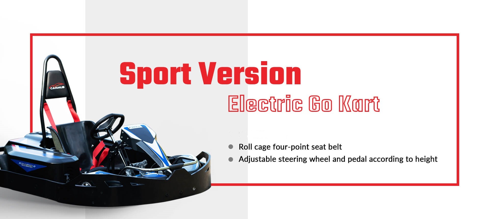 70km/H Pro Racing K1 Electric Go Kart 10.5Nm With Single Hydraulic Disc Brake