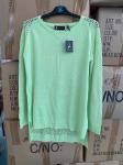 82% Cotton 18% Polyamide Ladies Pullover Sweater Loose Knitted