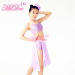 Ballet Dance Costumes Cut Out Side Skirt Sequin Short Front Centre Straps