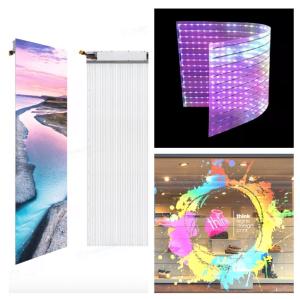 Quality High Brightness P4 - 8mm LED Mesh Screen Outdoor Film Type Self Adhesive wholesale