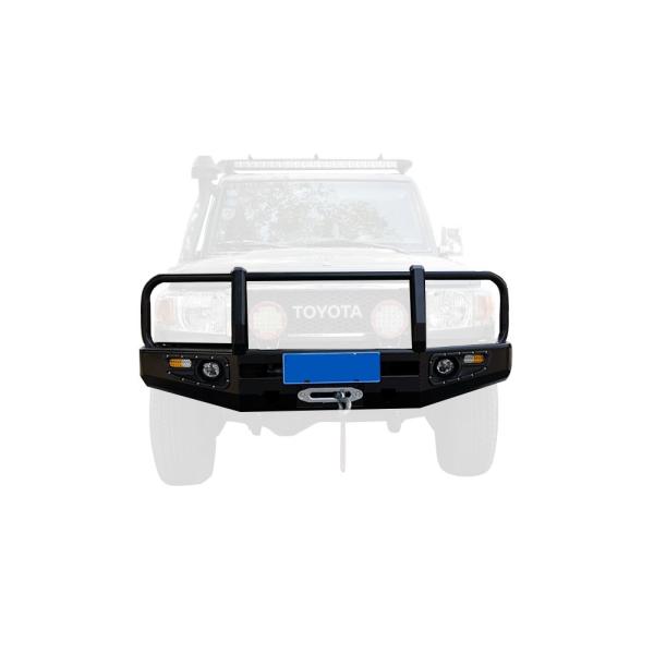 Toyota LC79 Auto Parts Winch Bull Bar Front Bumper with Tire Carrier Jerry Can