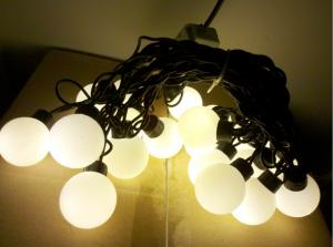 Quality 5M 20leds Dia.4cm RGB Ball LED String Lights with Red/Green/Yellow/Blue/Pink Color indoor wholesale