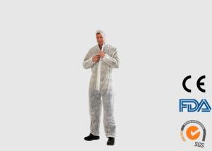 Quality Comfortable Disposable PPE Coveralls , Hooded Disposable Painting Jumpsuit wholesale