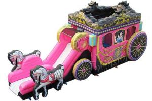 Quality Carriage Combo Inflatable Big Water Slide , 0.9mm PVC Blowup Waterslide wholesale