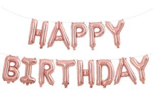Quality 16 Inch Rose Gold Foil Letter Balloons For Birthday wholesale