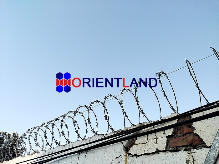 CBT-60 Galvanized Concertina Barbed Tape Razor Wire Hight Tensile