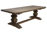 Salvaged Wood Trestle Rectangular Extension Dining Table
