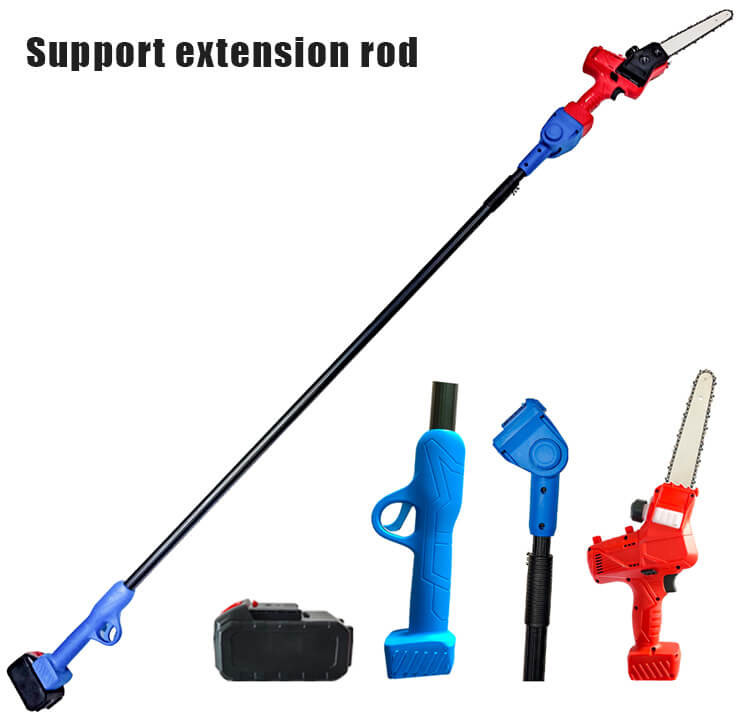 7'' Electric Long Pole Chainsaw Mini Extension Battery Powered Cordless Pruning Chainsaw