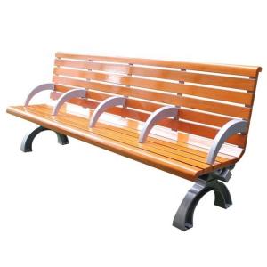 Quality Waterproof Anti Rust Outdoor Wooden Bench With Cast Aluminium Material wholesale