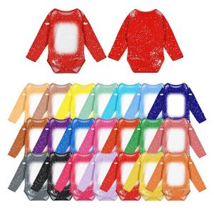 Quality Multicolored Baby Sublimation Romper Blanks Tie Dye With Long Sleeves wholesale