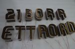 Bronze / Brass Edge Lit Acrylic Letters Stainless Steel UL Approved