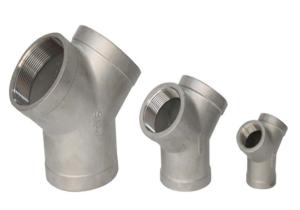 Quality 3 Inch 304 304l Stainless Steel Wye Pipe Fittings 45 Degree wholesale