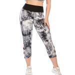 Printed Tie Dye Workout Pants Yoga Leggings High Elastic For Fat Women