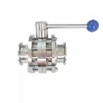 Three Pieces Welded Hygienic Butterfly Valves for FLASH SALE in SS304 / 316L