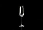 Hexagon 210ml Tulip Lead Free Crystal Champagne Glasses Slim Stem