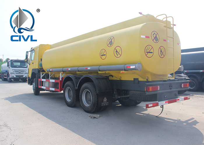 LHD 6x4 Yellow Fuel Tank Truck336HP Radial Tyre Liquid Tanker Truck Fuel Oil Transportation Lengthened Cab