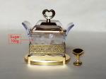 P4-Arabia Exquisite Imitation metal base Louhua Lily Sugar bowl