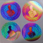 Hot Stamping Custom Hologram Stickers Self Adhesive Waterproof