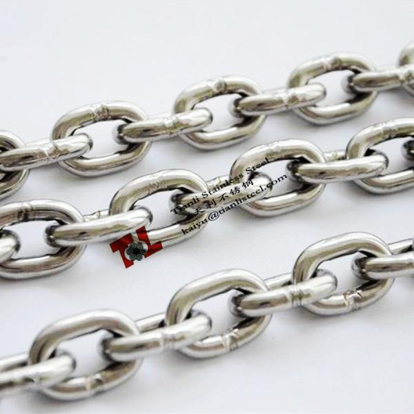 SUS 304 316 Stainless Steel Link Chain DIN766 11mm Smooth Surface
