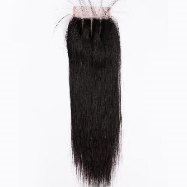 Elegant Human Hair Lace Closure 4x4 Malaysian Straight Closure, Human Hair