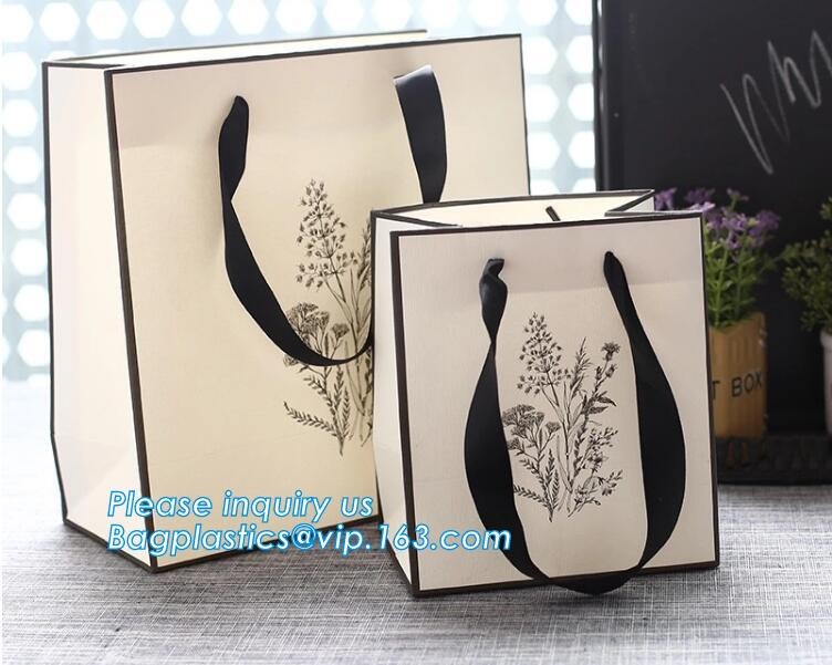 Laudry kraft bags, clothes bags, pack Recycled brown kraft paper bag twisted handles shopping packaging kraft paper bag