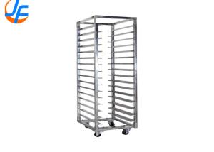 Quality RK Bakeware China 15 Trays Stainless Steel Baking Tray Trolley Buffet Service Tray Rack Food Trolley wholesale
