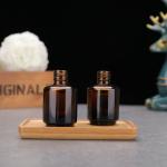 Amber 15ML Empty Glass Nail Polish Bottles With Brush And Cap