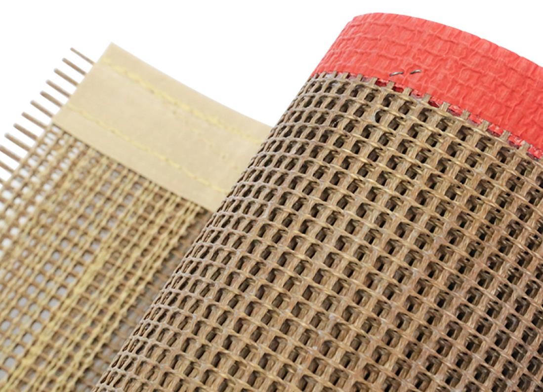 E Fiber Glass Heat Resistant Tape Mesh Conveyor Belt Width 300mm Or 400mm