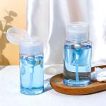 Transparent Hypoallergenic Makeup Remover Bottle With Custom Pump Dispenser