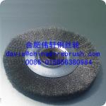 Crimped wire wheel brush for machine