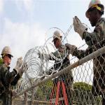 Customized Concertina Razor Wire , PVC Coated Razor Wire High Tensile