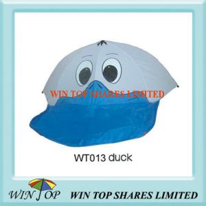 Quality Grey and Blue Duck Pattern Cartoon Umbrella wholesale