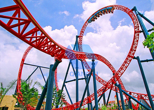 16 Persons Theme Park Roller Coaster Rides Kids Fun Fair Games Color Customized